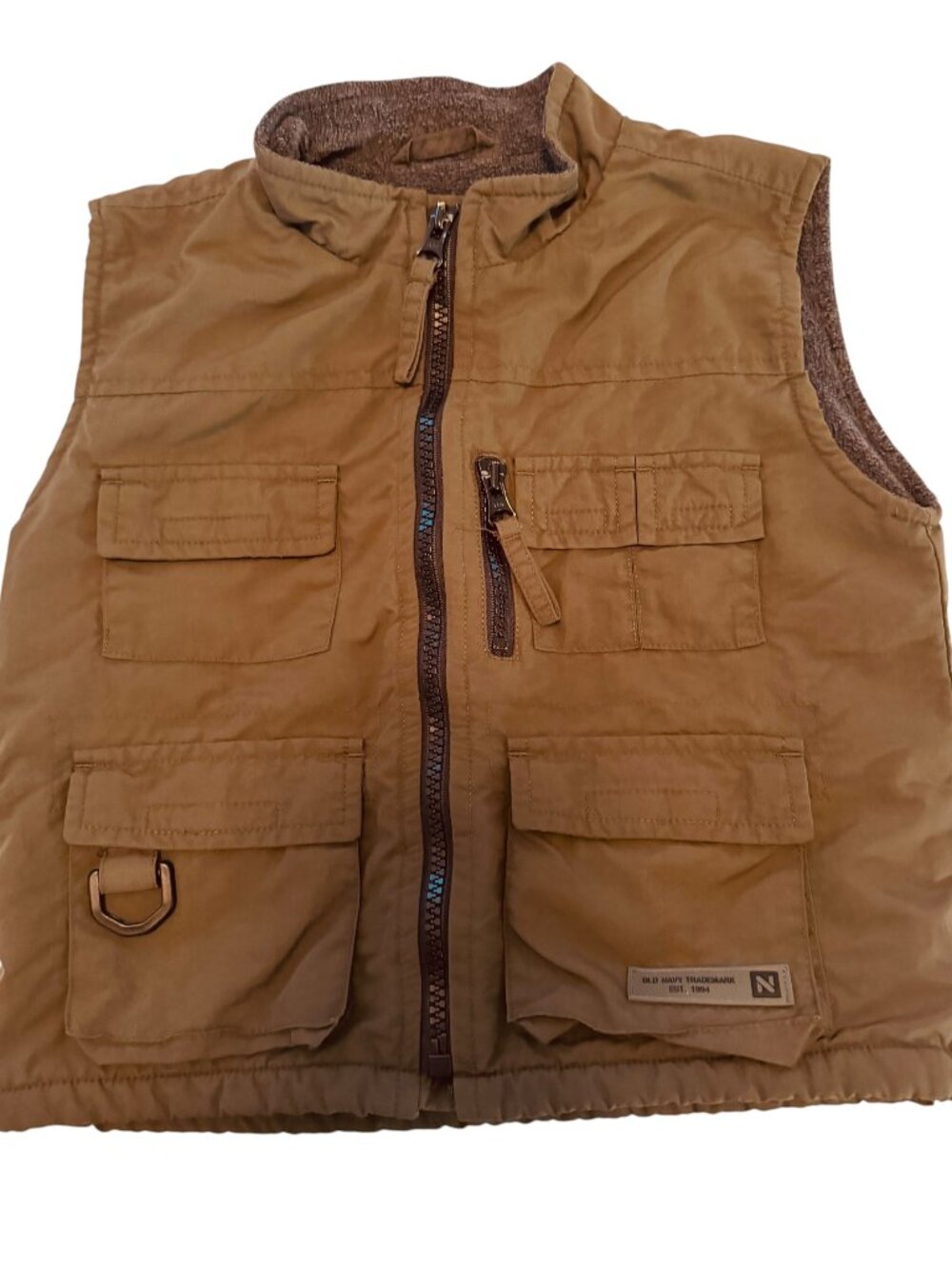 Old Navy Olive Green Multi-Pocket Utility Vest- Toddler Boys Size 4T